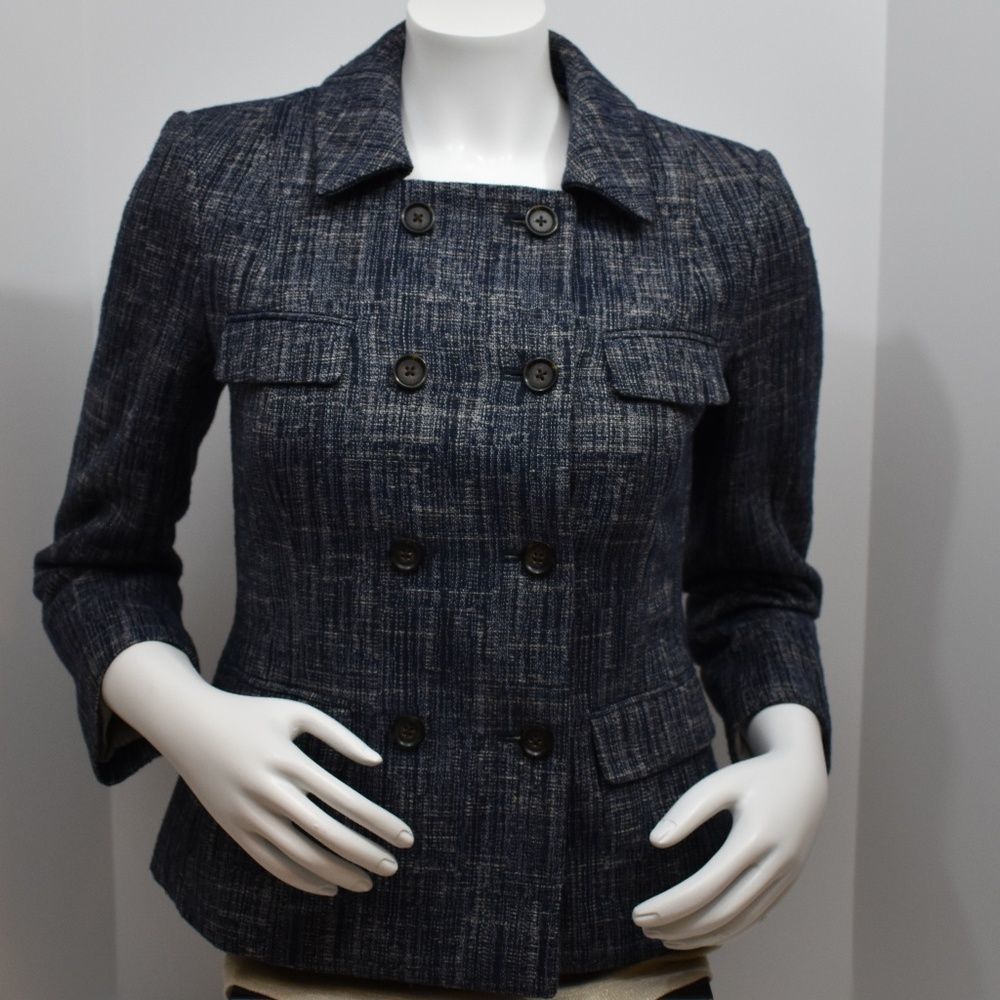 ⚡️SALE⚡️Banana Republic Blue Tweed Pea Coat
